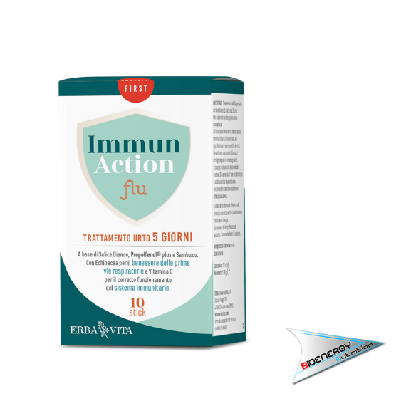 Erba Vita - IMMUN ACTION FLU (Gusto arancia - Conf. 10 stick) - 